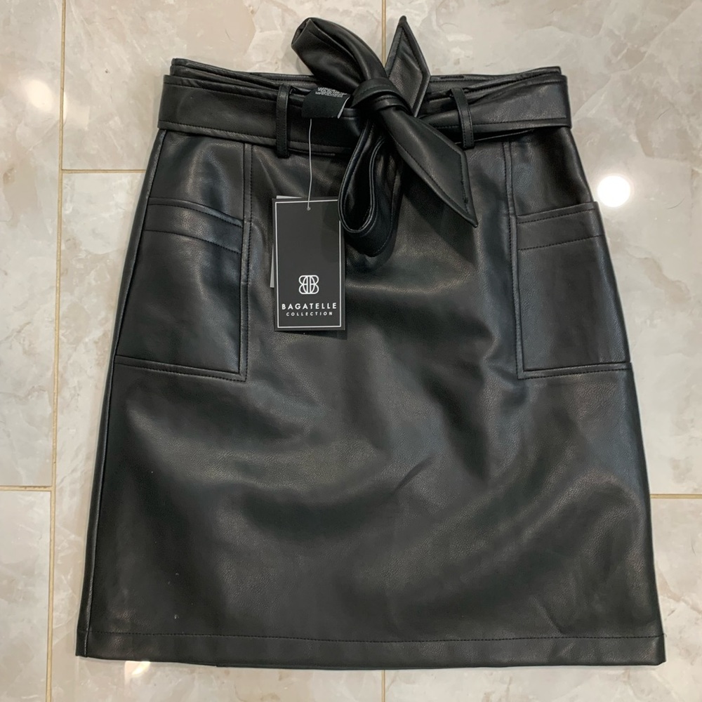 Bagatelle Faux Leather Skirt XS NWT